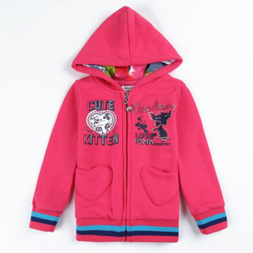 Hoodie with print and applique