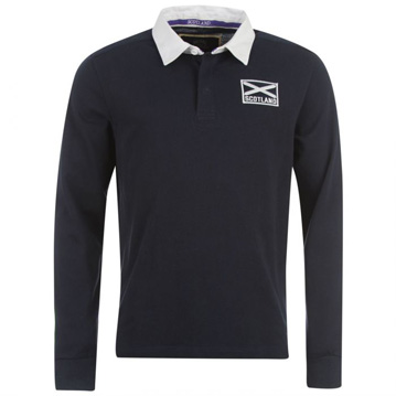 Full slevee polo with contrast collar