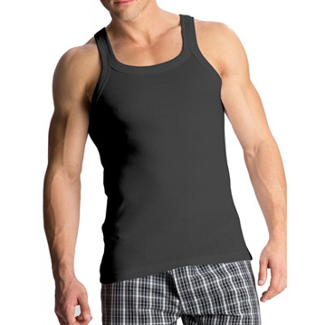 Tank top with woven boxer