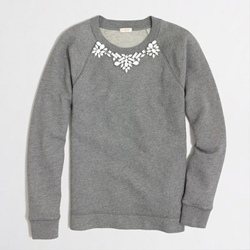 Sweat shirt with lace